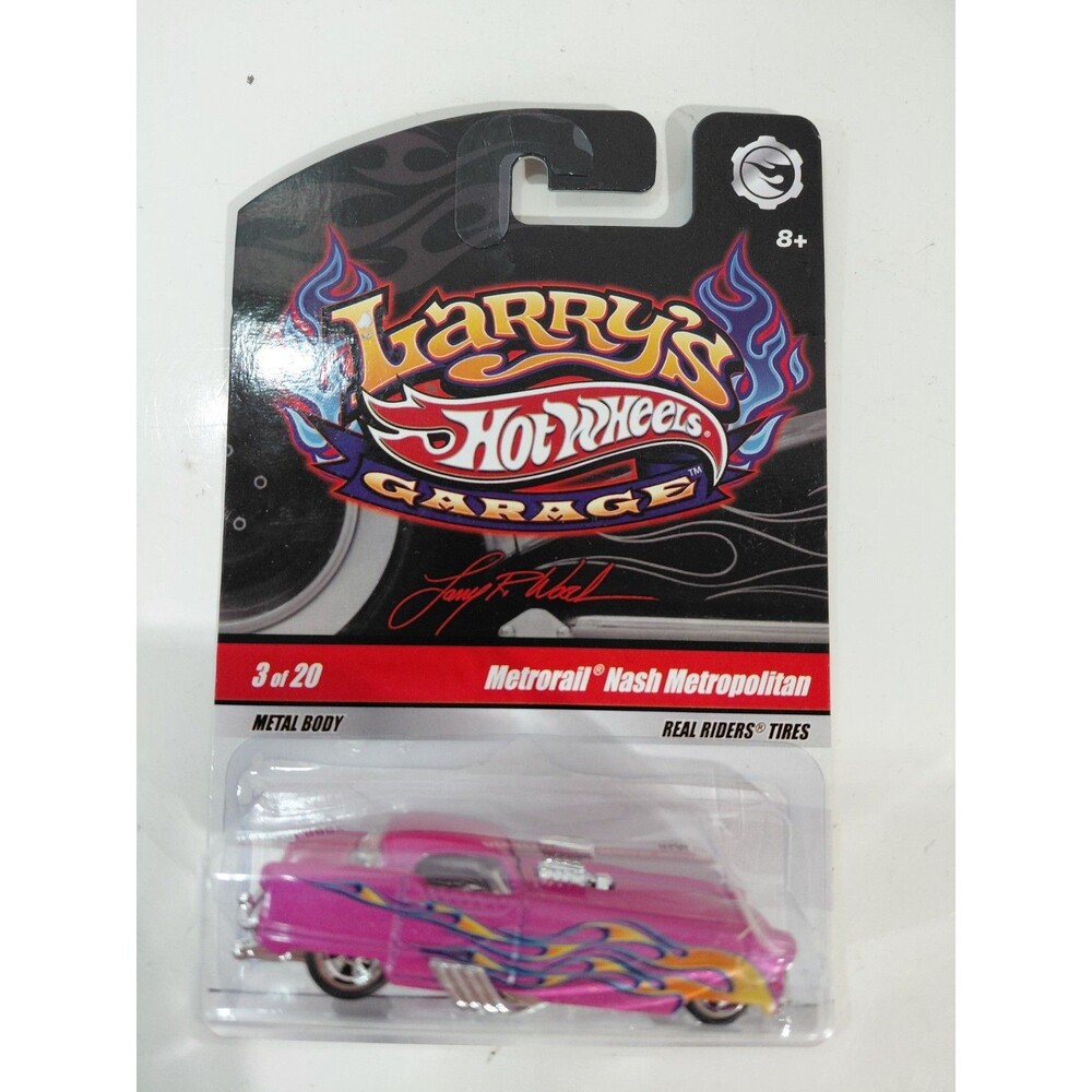 NIP Hot Wheels Larry's Garage 1:64 Die Cast Metrorail Nash Metropolitan